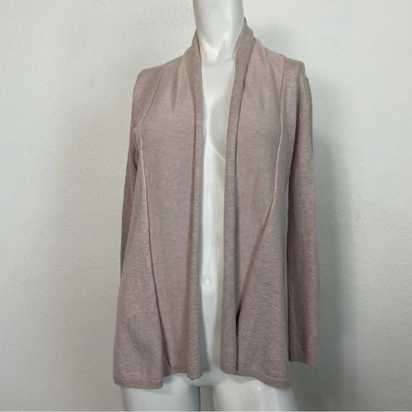 Zara Knit Soft Open Front Blush Pink Cardigan Size Small - Picture 1 of 6